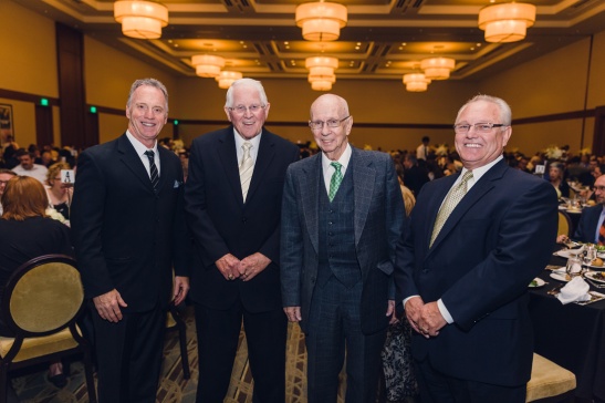 Pictured from L to R: Bo Gutzwiller, Paul Kienel, founder of ACSI, Leonard Soper, former FCS principal, Jerry Haddock, former FCS principal.