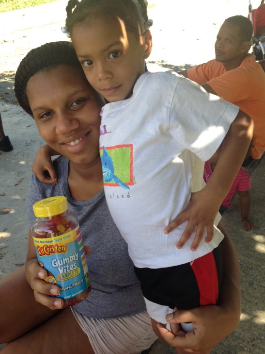 Jenn Burris sent vitamins to this pregnant mother that she met in November on the last DR trip. 